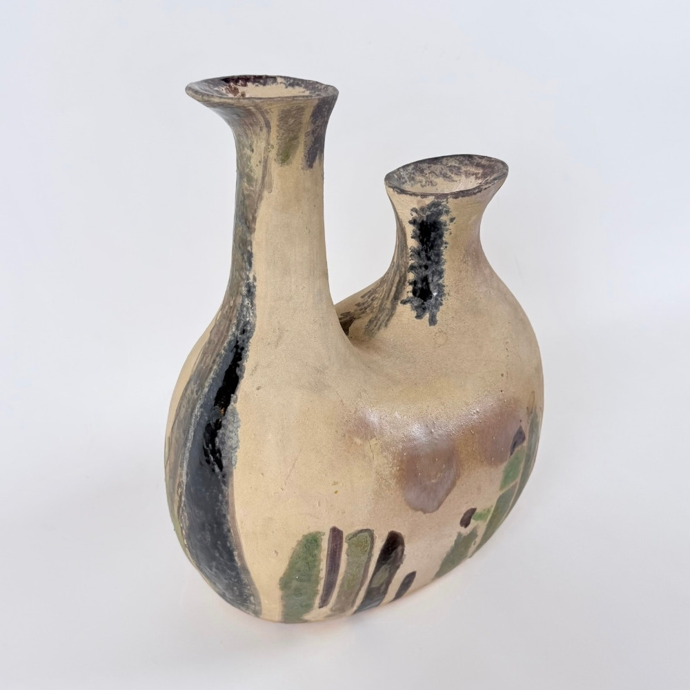 Mid Century Modern Italian Glazed Ceramic Vase
